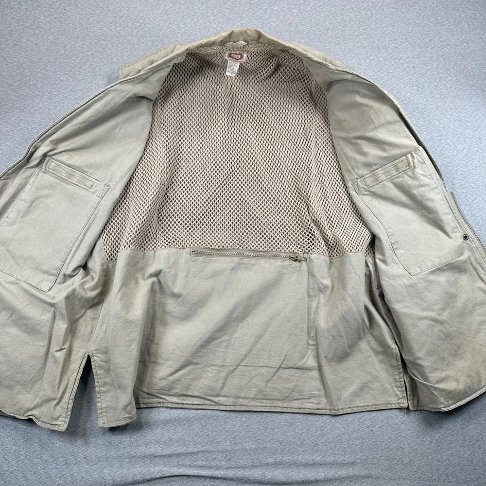 RARE 80s VTG Banana Republic Safari Vest XL Khaki Multi Pocket Tactical